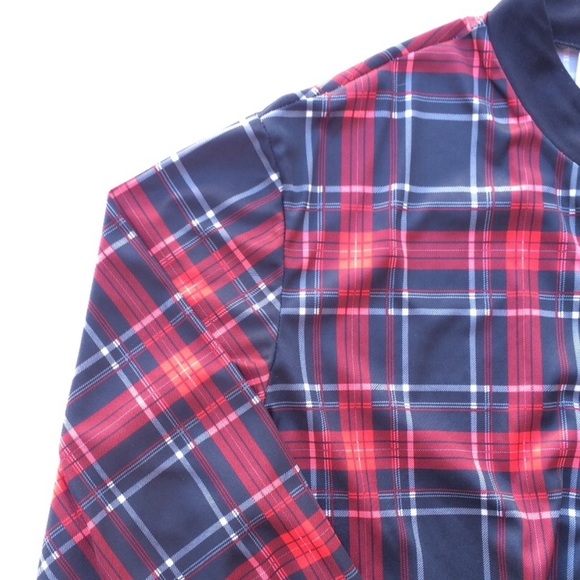 Vintage Grunge Tartan Plaid Gold Button Cardigan - Picture 3 of 5